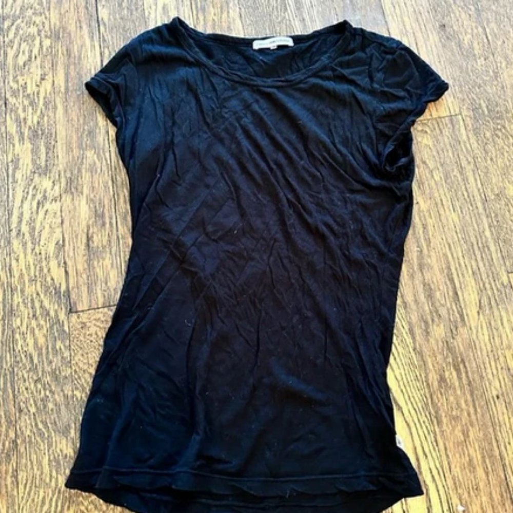 James Perse T-shirt - Black in Size XS/S